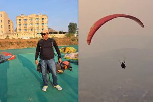 Soaring high in the sky with paraglides